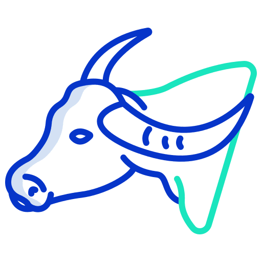 Buffalo horns animals wildlife icon