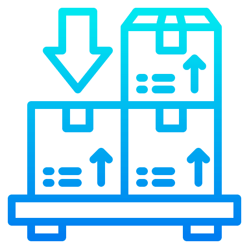 Distribution shipping package warehouse icon Distribution shipping package warehouse icon