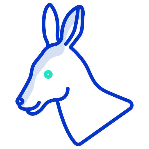Kangaroo mammal animals zoology icon Kangaroo mammal animals zoology icon