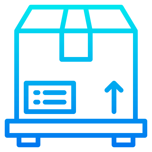 Parcel package box shipping and delivery icon