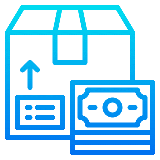 Cash logistic shipping and delivery package icon Cash logistic shipping and delivery package icon