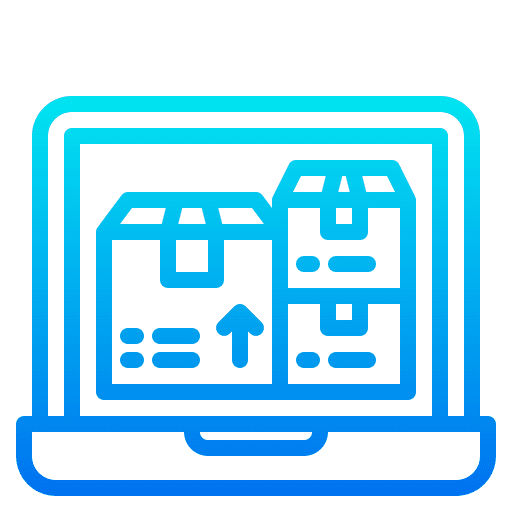 Delivery box shipping and delivery logistic online icon Delivery box shipping and delivery logistic online icon
