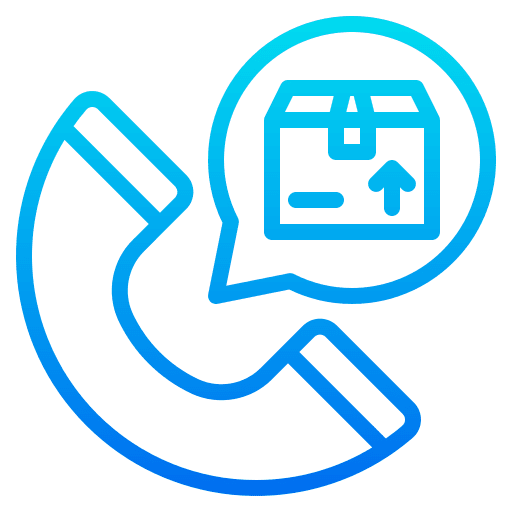 Telephone call telephone shipping and delivery box icon Telephone call telephone shipping and delivery box icon