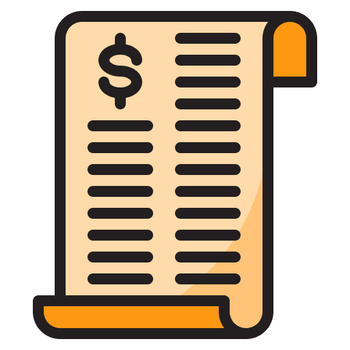 Bill business and finance document ticket icon Bill business and finance document ticket icon