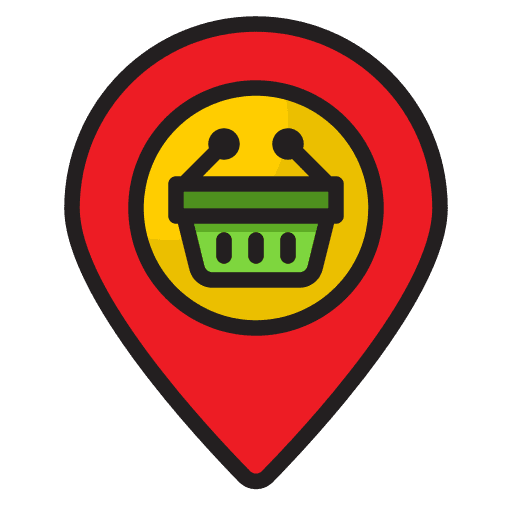 Location supermarket maps and location placeholder icon Location supermarket maps and location placeholder icon