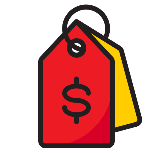 Price tag dollar label shop icon Price tag dollar label shop icon