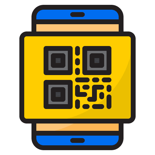 Qr code smartphone electronics quick response code icon Qr code smartphone electronics quick response code icon