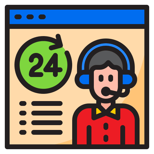 Call center tech support website information icon Call center tech support website information icon