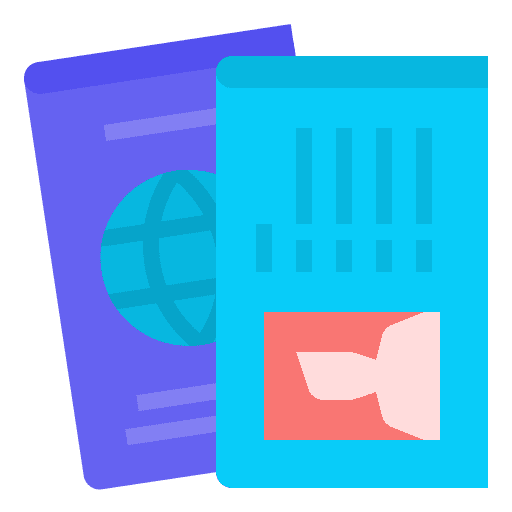 Passport immigration visa passport icon