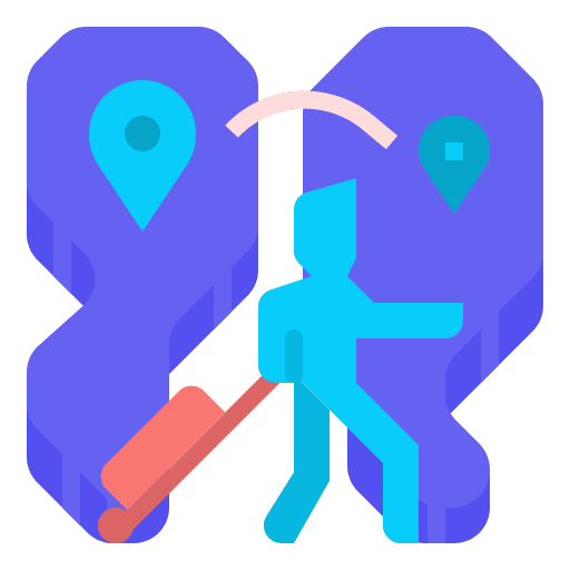 Migration refugee vacation travel icon Migration refugee vacation travel icon