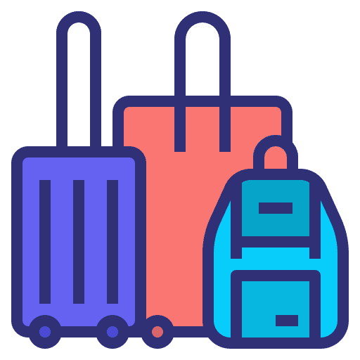 Baggage journey travel suitcase icon