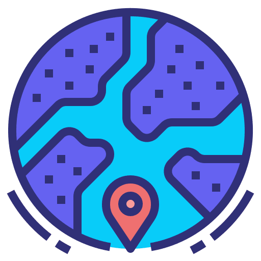 Geography map world earth icon Geography map world earth icon