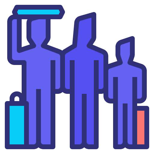 Migrant immigrant refugee people icon Migrant immigrant refugee people icon