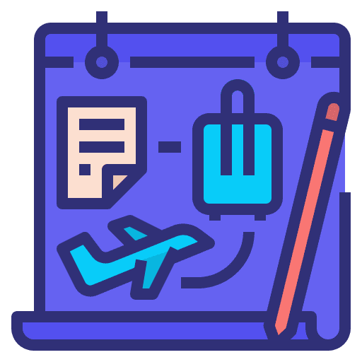 Planning travel migration holiday icon
