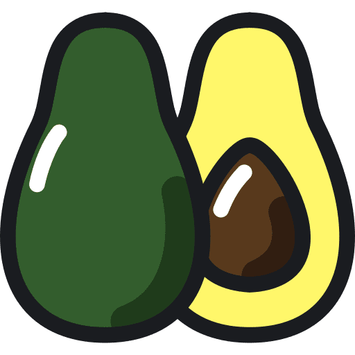 Avocado fruit vegetarian diet icon