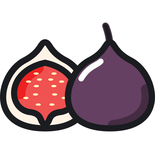 Figs organic food and restaurant fruit icon