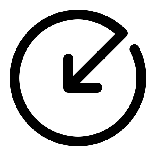 Down left arrow ui direction icon Down left arrow ui direction icon