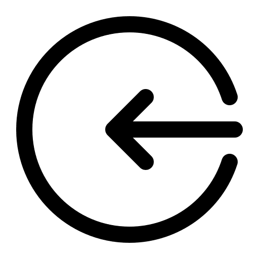 Left arrow arrows back login icon