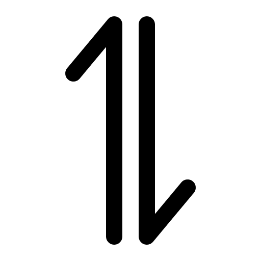 Up and down arrows traffic direction ui icon Up and down arrows traffic direction ui icon