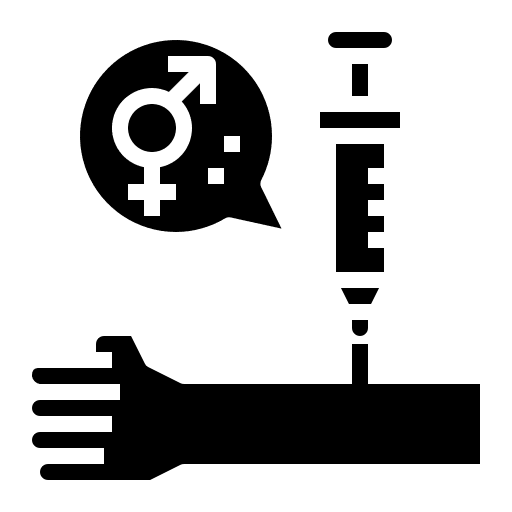 Hormone therapy healthcare and medical medicine arm icon