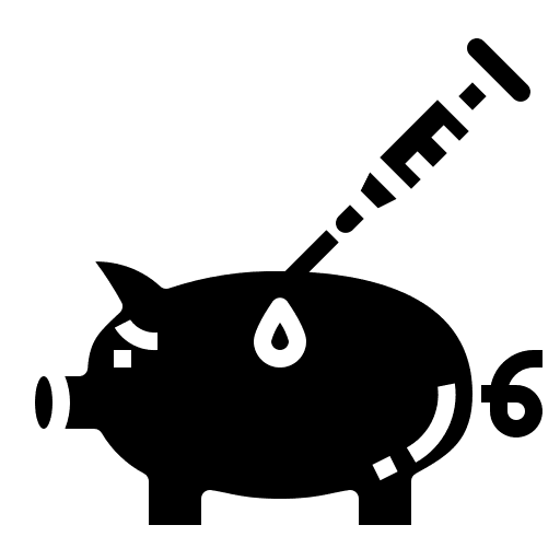 Pig veterinary medicine animal icon
