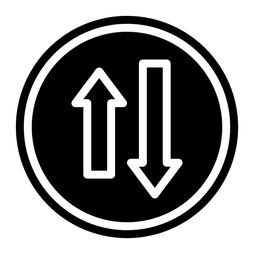 Two way signaling two way road sign icon Two way signaling two way road sign icon