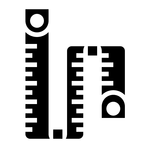 Measuring tape meter tailor tool icon