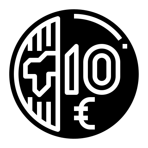 Euro euro business and finance cents icon