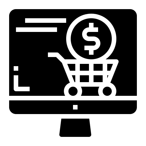Online shopping communications online shopping computer icon