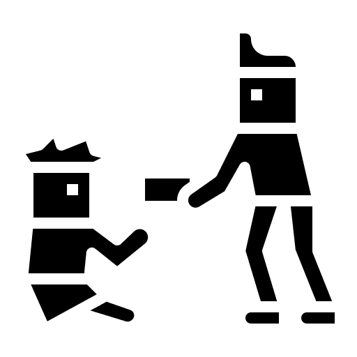 Disabled person people solidarity donation icon