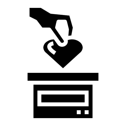 Charity kindness donate heart icon