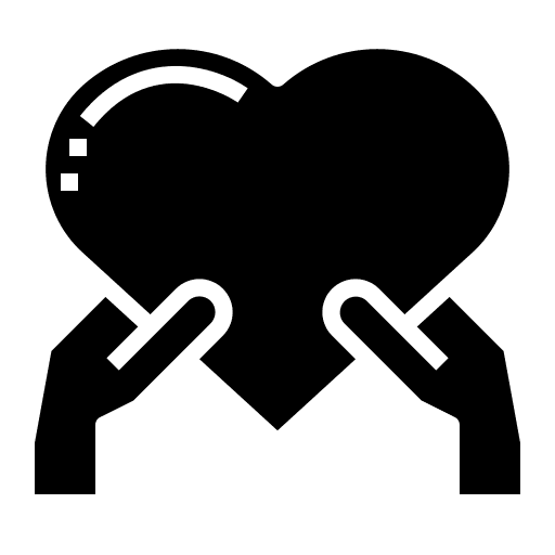Heart donate charity love icon