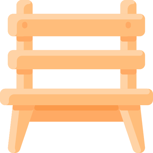 Bench relax seat park icon
