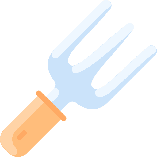 Garden fork rake garden fork construction and tools icon