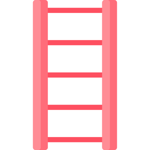 Ladder construction and tools ladder step icon