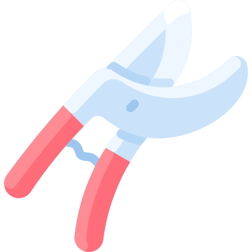 Pruning shears gardening tools cut tools icon
