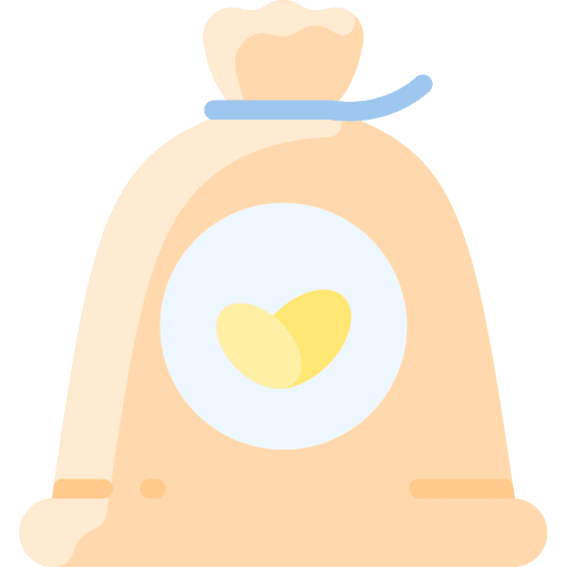Seed bag agriculture fertilization farming and gardening icon