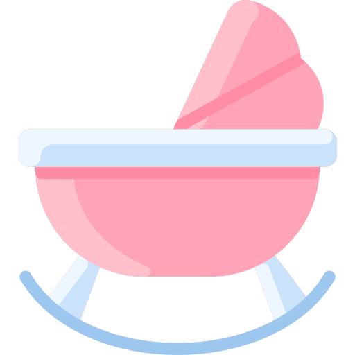 Crib baby crib baby bed swing icon