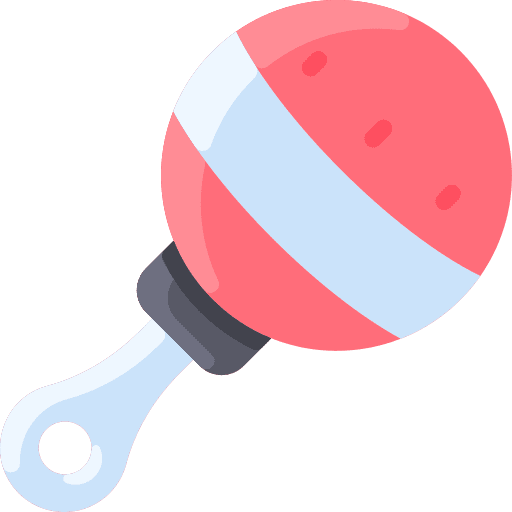 Rattle baby toy kid and baby shaker icon