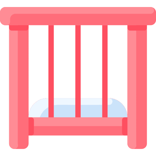 Crib baby bed cot furniture icon