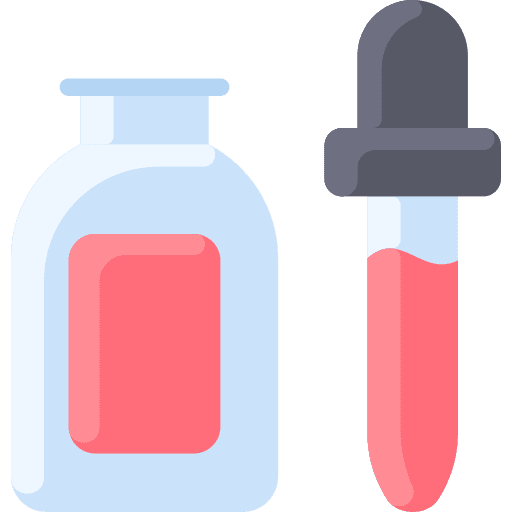 Vitamin bottle supplement pipette icon