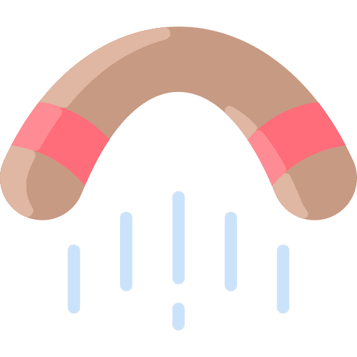 Boomerang leisure hobbies and free time spin icon Boomerang leisure hobbies and free time spin icon