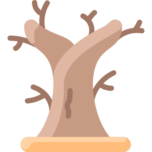 Dead tree botanical forest woodland icon
