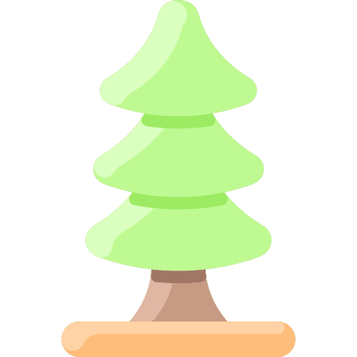 Spruce tree forest wood icon