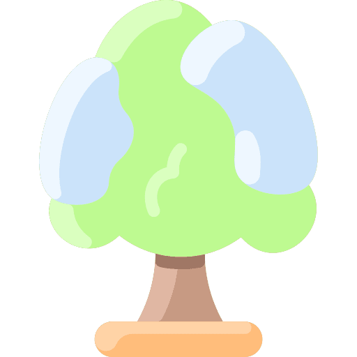 Tree snow forest nature icon