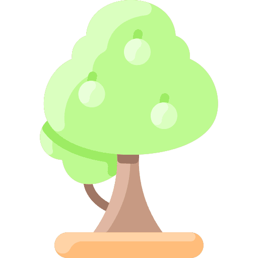 Tree botanical forest environment icon