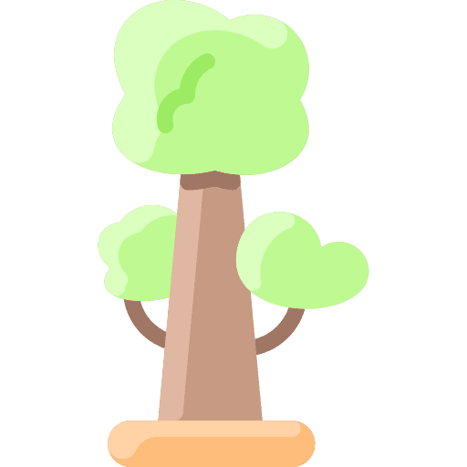 Tree wood forest botanical icon