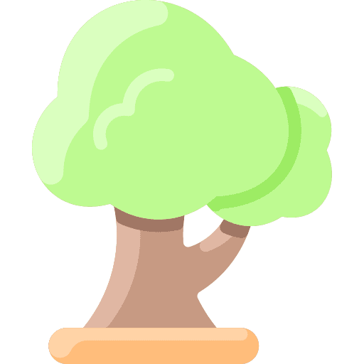 Tree woodland nature environment icon