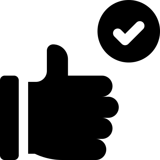 Best practice tick approval approved icon