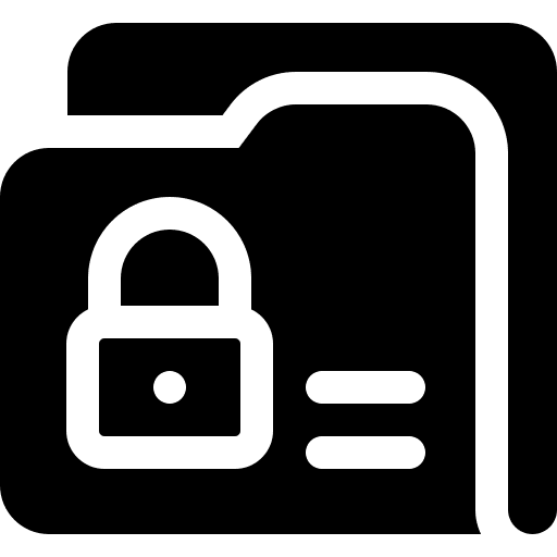 Confidential communications private document icon